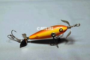 VINTAGE WOODEN LURE HEDDON DAWAGIAC GLASS EYE （W92-J2P　）USA MADE #OLDLURE #ARTLURE_VINTAGE ＃ヴィンテージルアー