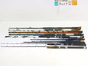 テンリュウ JIG＆BAIT JB 240-50、オリムピック インストラクター ハリースペシャル 240-80T 他 船竿 ジャンク大量 ジャンク品