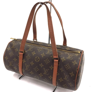 ルイヴィトン M51365 モノグラム パピヨン30 ハンドバッグ ファスナー開閉 ブラウン系 LOUIS VUITTON QR043-210