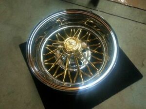 スターワイヤー デイトン ゴールド クレーガー 15x8 NOS KUSTOM GOLD ゴールド ローライダー リバース DAYTON 70S ワイヤー ボム コンビ