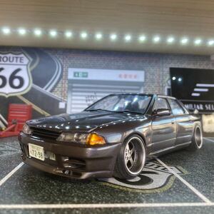 プラモデル完成品アオシマ1/24 R32GT-S タイプM 4ドアGTR仕様