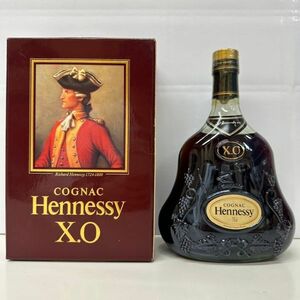 I433-O15-5053 Hennessy XO ヘネシー X.O グリーンボトル 金キャップ COGNAC コニャック ブランデー 700ml 40% 古酒 未開栓 箱付き ①