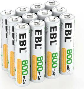 単4電池 充電式 12個パック 充電池セット 約1200回繰り返し充電可能 ニッケル水素電池 単4充電池 単四電池