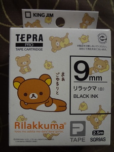 新品　テプラ　TEPRA　リラックマ　９ｍｍ　テープ　キングジム　送120　