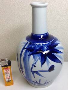 大処分SALE・陶器／玉山／竹絵図／花瓶／花器／生花／華道具／インテリア