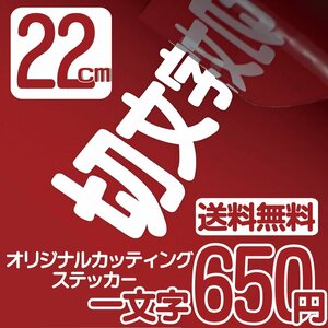 カッティングステッカー 文字高22センチ 一文字 650円 切文字シール ドライブサイン ファイングレード 送料無料 0120-32-4736