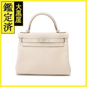 HERMES　エルメス　ケリー28　クレ　シルバー金具　トゴ　内縫い　【431】