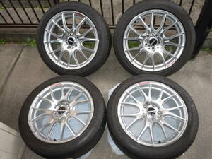 美品 レイズ RAYS HOMURA 18×7.5J 5-114.3 +45 ＆ FALKEN FK510 SUV 215 50R18 3000kmのみ使用 MAZDA CX-30 SKYACTIVE X トヨタ マツダ