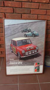 BMCミニRALLY MINI COOPER S　CASTROL POSTER　１９６０年代　オリジナル　カストロールポスター