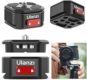 Ulanzi Clawクイックリリース カメラ アルミ合金製 カメラクリップ 1/4ネジ 38mm標準アルカスイス 瞬時着脱可