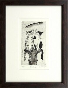 ◎山岡康子『feeling』銅版画★動物画【新品】