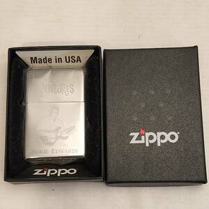 013●Zippo ジッポー THE VENTURES ザ ベンチャーズ NOKIE EDWARDS シルバーカラー 未使用品●