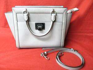 Y【0717】★ MICHAEL KORS マイケルコース ★ ハンドバッグ 2way ショルダーバッグ ★ グレー系 中古品