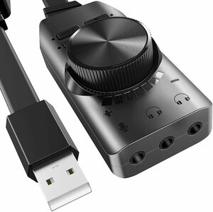 Bengoo サウンドカード 外付け USB オーディオ 変換アダプタ 3.5mm ミニ ジャック ヘッドホン・マイク端子 PS4