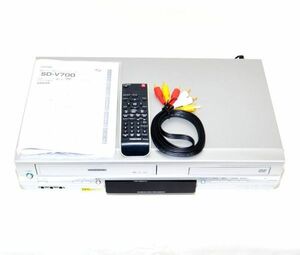 【稀少リモコン付属/動作品】TOSHIBA 東芝 SD-V700 VHS一体型 DVDプレーヤー Video deck player VTR SE-R0245 SD-V600 SD-V800の兄弟機