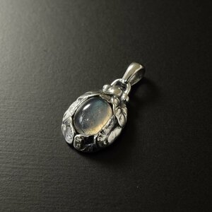 ●512611 GEORG JENSEN ジョージジェンセン イヤーペンダントトップ ネックレス 1997 ラブラドライト 首飾り シルバー SV 925 刻印