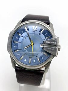 T900 DIESEL ディーゼル マスターチーフ 腕時計 革ベルト DZ-1399 電池交換済み