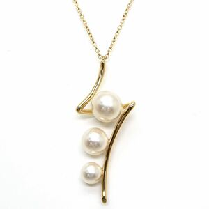 高品質!!! TASAKI(田崎真珠)◆K18 アコヤ本真珠ネックレス◆A 約5.0g 約46.0cm パール pearl necklace EC1/EC1