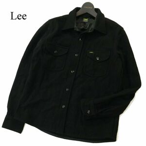 Lee RIDERS リー ライダース A10016 秋冬 ウール★ 長袖 ワーク CPO シャツ ジャケット Sz.M　メンズ 黒　A3T11472_A#N