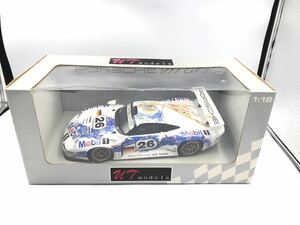 【中古品】ミニカー 白 UTモデル ポルシェ 1/18 GT1 Mobil1 #26 911 GT1 ル・マン 1996 STUCK 模型 ①