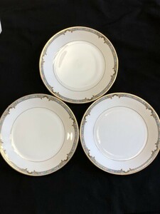 【1円スタート】美品　食器皿3枚セット　White kadow HOYA CHINA CORP　日本製　テーブルウェア