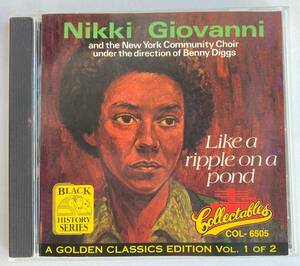 NIKKI GIOVANNI / LIKE A RIPPLE ON A POND / COL-CD-6505