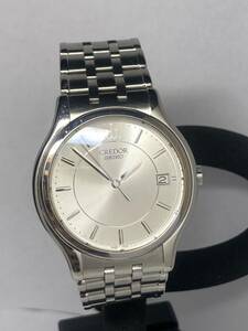 【動作品】SEIKO セイコー CREDOR クレドール メンズ SS SIGNO シグノ 8J86-7A00 腕時計 電池交換済 クォーツ 