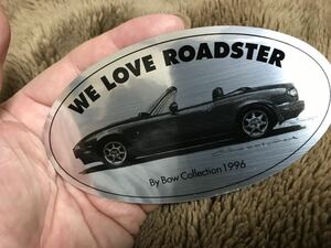 【レア 当時】BOW イラスト ユーノス ロードスター ステッカー NA 1996年 マツダ EUNOS Roadster MAZDA エンブレム