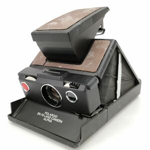 6 ポラロイド SX 70 アルファ インスタント フィルム ランド カメラ 動作未確認 ジャンク LANDCAMERA ALPHA POLAROID◆レトロ アンティーク