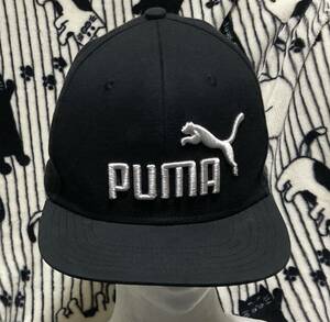 定番ベースボールキャップ【puma／プーマ】ブラックカラー/スナップバック帽子CAP/大人用フリーサイズ/男女OK/ユニセックス仕様