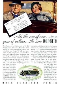 ◆1930年の自動車広告　ダッヂ8　クライスラー　Dodge