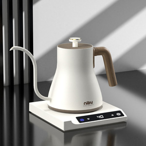 新商品 グースネックの電気ケトル 600ml コーヒーケトル セラミックティーポット 温度制御 家庭用ティーポット