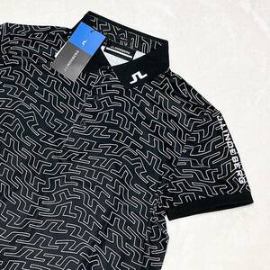 新品　J.LINDEBERG　ゴルフ　半袖シャツ　ブラック　ＸＸＬ　メンズ