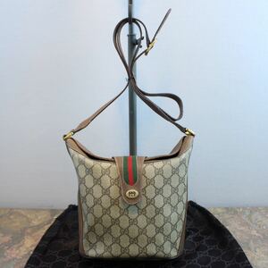 OLD GUCCI SHERRY LINE GG PATTERNED SHOULDER BAG MADE IN ITALY/オールドグッチシェリーラインGG柄ショルダーバッグ