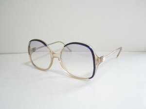 籠◆ビンテージ　レトロ　LUNETTES　SEINE　WHISPER　リュネッツ　クリアｘネイビー系　サングラス　眼鏡　程度良品