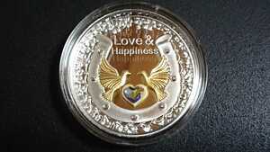 Love&Happinessコイン (シルバープルーフ) 500枚限定品 ポーランド スワロフスキー