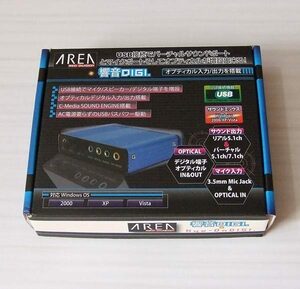 AREA 響音DIGI SD-U1SOUND-T4 USB サウンドアダプタ DAC SPDIF 5.1ch バーチャル7.1ch