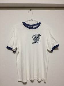 ハワイ大学 ハワイ ユニバーシティ UNIVERSITY OF HAWAII ヴィンテージ リンガーTシャツ カレッジ Made in USA アメリカ製 vintage T-shirt