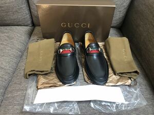 新品 グッチGUCCI シェリーライン ホースビットローファー 未使用品 サイズ41.5