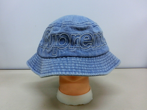 3314PMZ◎Supreme シュプリーム デニム バケット ハット 帽子◎中古