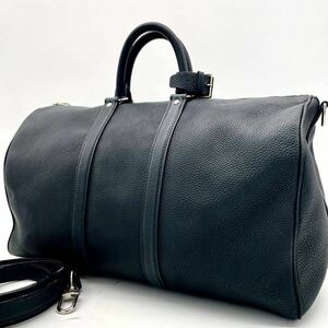 【極美品◆超希少】LOUIS VUITTON ルイヴィトン ナクソス キーポル45 バンドリエール 2way ボストンバッグ M93191 グレインカーフレザー