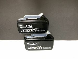 2個 マキタ 動作品 Makita 純正 Li-ion バッテリー BL1860B 6.0Ah 18V 雪マーク インパクト # BL1850 BL1860 BL1460 79 検索ワード 美品