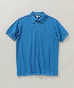 LACOSTE SHIPS別注 クラシック ニットリブ ポロシャツ ブルー Lサイズ(4サイズ)[新品]