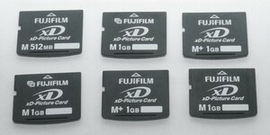 FUJIFILM XDピクチャーカード　1GB 512MB 6枚まとめて ホルダー付