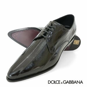 2022◆最新◆DOLCE&GABBANA◆大人が履くべき本格名作靴 ダービーシューズ 艶 イール レザー 黒 42◆ドルチェ&ガッバーナ ドレス シューズ