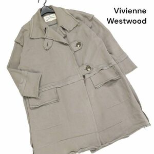 Vivienne Westwood ANGLOMANIA ヴィヴィアンウエストウッド 秋冬 裏起毛♪ スウェット デザイン コート Sz.38　レディース　K3T00579_A#N