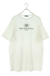 バレンシアガ BALENCIAGA 19SS 556150 TYK23 サイズ:XS BBロゴプリントTシャツ 中古 NO05