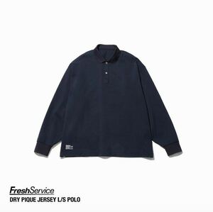 freshservice DRY PIQUE JERSEY L/S POLO ポロシャツ NAVY サイズ L 新品未使用 ennoy SEESEE everyone S.F.C wtaps