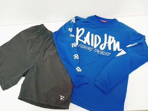 [11C-64-009-1] 釣り RAID JAPN レイドジャパン ドライシャツ ハーフパンツ サイズS 2点セット まとめ売り 中古