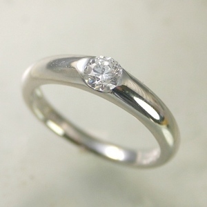 婚約指輪 ダイヤモンド 0.2カラット プラチナ 鑑定書付 0.252ct Gカラー SI1クラス 3EXカット H&C CGL 22135-4268 HKER*0.2